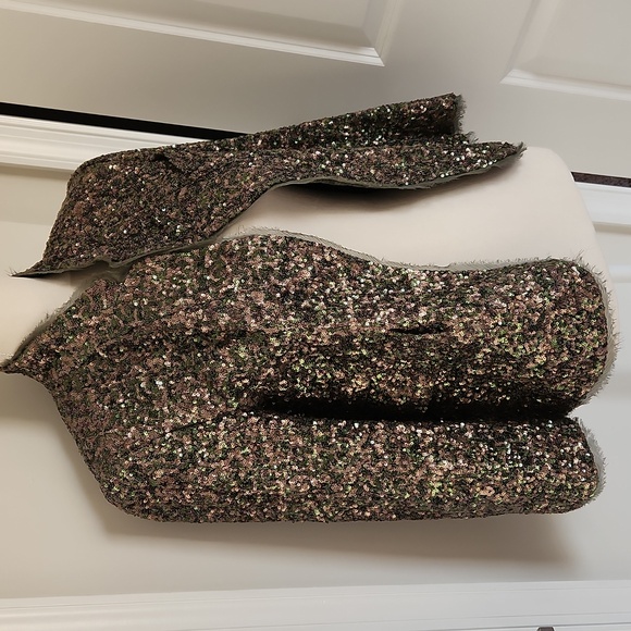 Zadig & Voltaire Verys Sequin Open Front Blazer Jacket Size 36 - Picture 7 of 13